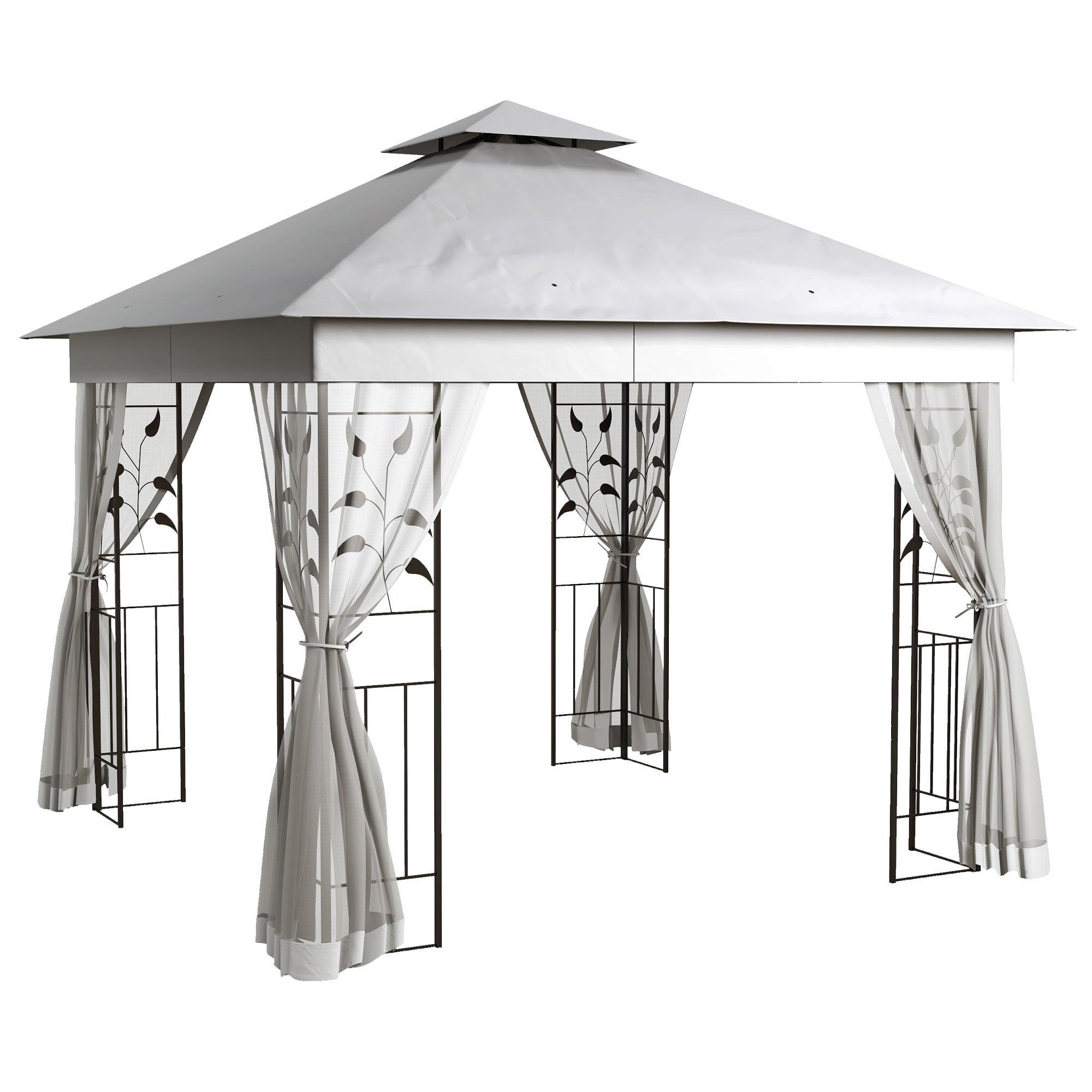 3(m) x 3(m) Patio Garden Metal Gazebo Marquee Party Tent Canopy Shelter Pavilion